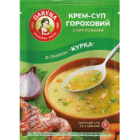 Крем-суп Daryna гороховый со вкусом Курица с крутонами 18 г (4820286440101)