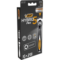 Станок для гоління BIC Flex 5 Hibrid з 2 змінними картриджами чоловічий  (3086123644922)
