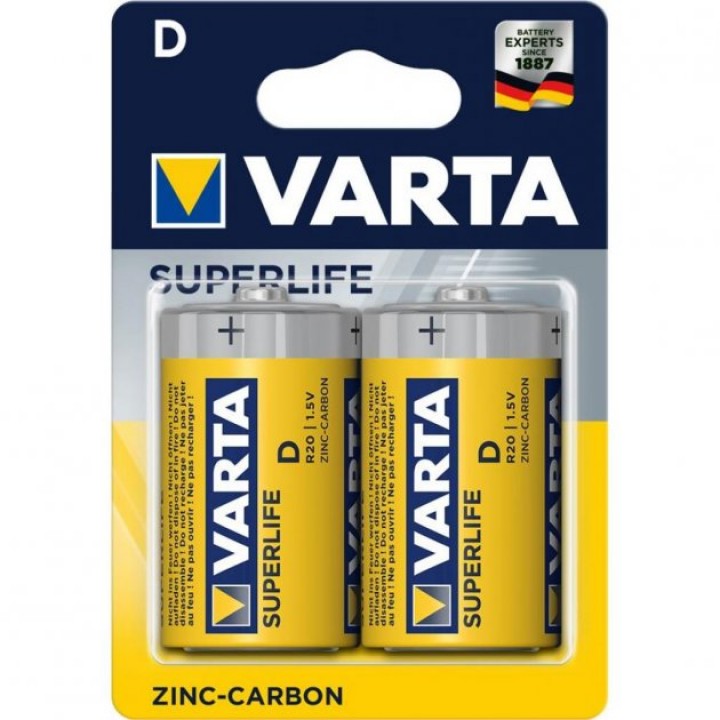 Батарейка Varta D Suprelife Carbon-Zinc 2 (4008496556342)