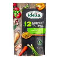 Приправа Idelia 12 овощей и трав универсальная гранулированная 100 г (4820286440224)