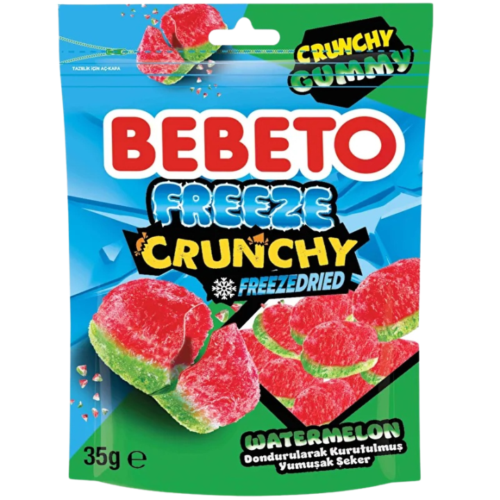 BEBETO Конфеты-кранчи "Арбуз" 35 г (8690146182269)