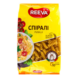 Макаронні вироби REEVA Спіралі 400 г  (4820179257168)
