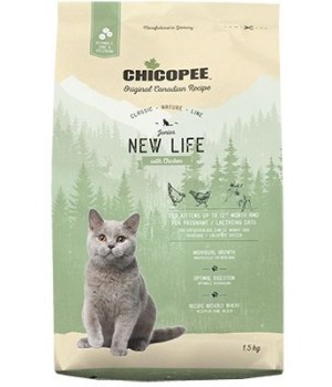 Сухий корм для котів Chicopee CNL JUNIOR New Life Chicken з куркою 1,5 кг (4015598017916)