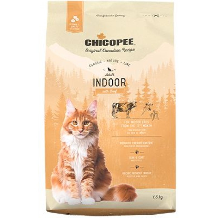 Сухий корм для котів Chicopee CNL Cat Adult Indoor Beef Adult з яловичиною 1,5 кг (4015598017978)