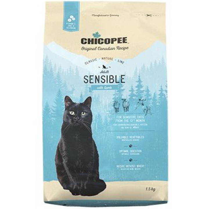 Сухий корм для котів Chicopee CNL Cat Adult Sensible Lamb Adult з ягням 15 кг (4015598018043)