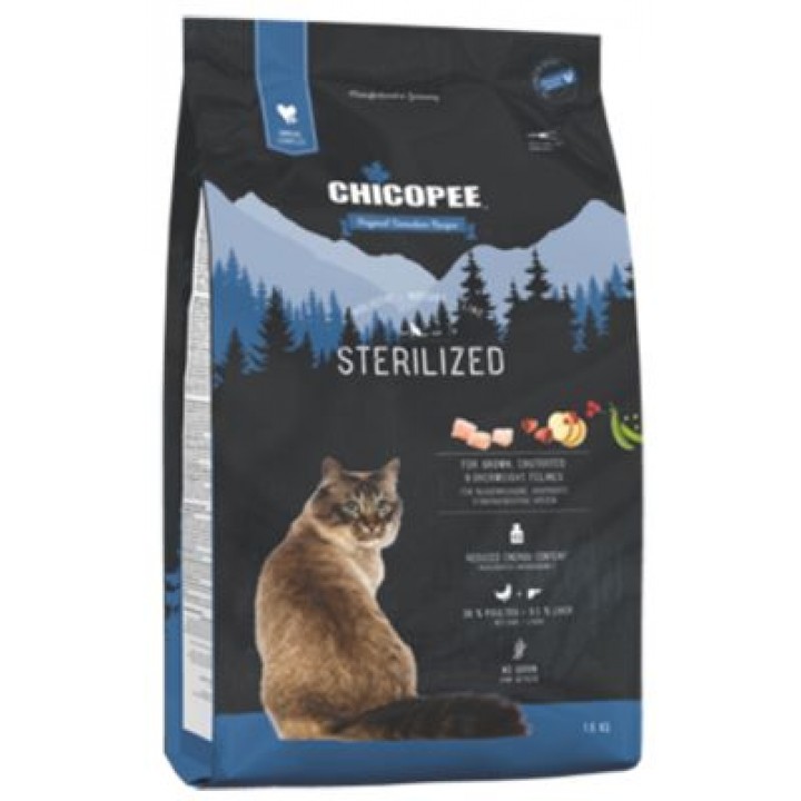 Сухой корм для котов Chicopee HNL Cat Sterilized Adult птицей и печенью 8 кг (4015598018166)