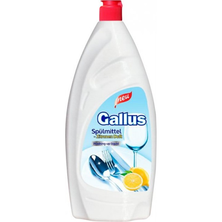 Рідина для миття посуду Gallus Spulmittel Zitronen Duft Лимон 900 мл (4251415301398)