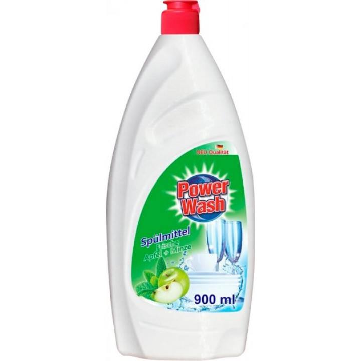 Жидкость для мытья посуды Power Wash Spulmittel Apfel Яблоко 900 мл (4260145997009) 