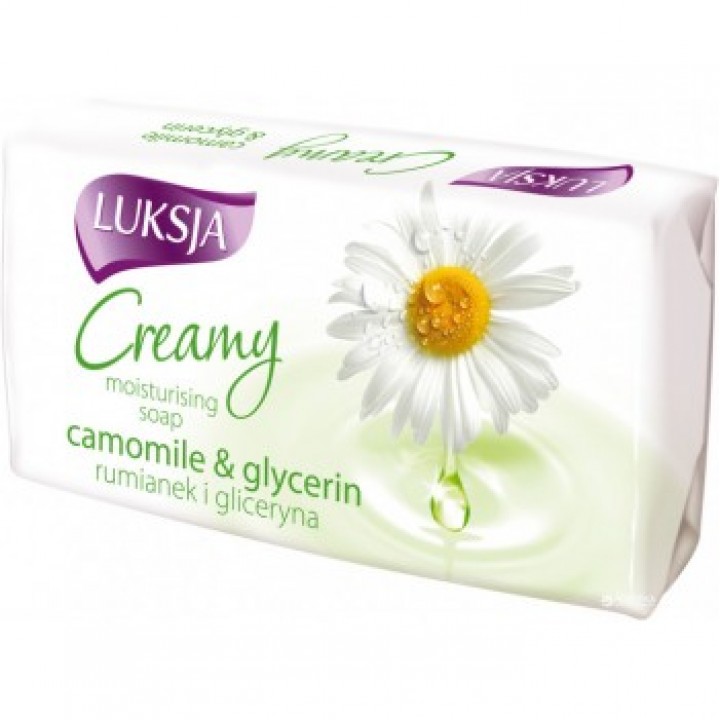 Мыло туалетное Camomile&Glycerine Creamy Luksja 90г (5900998006303)