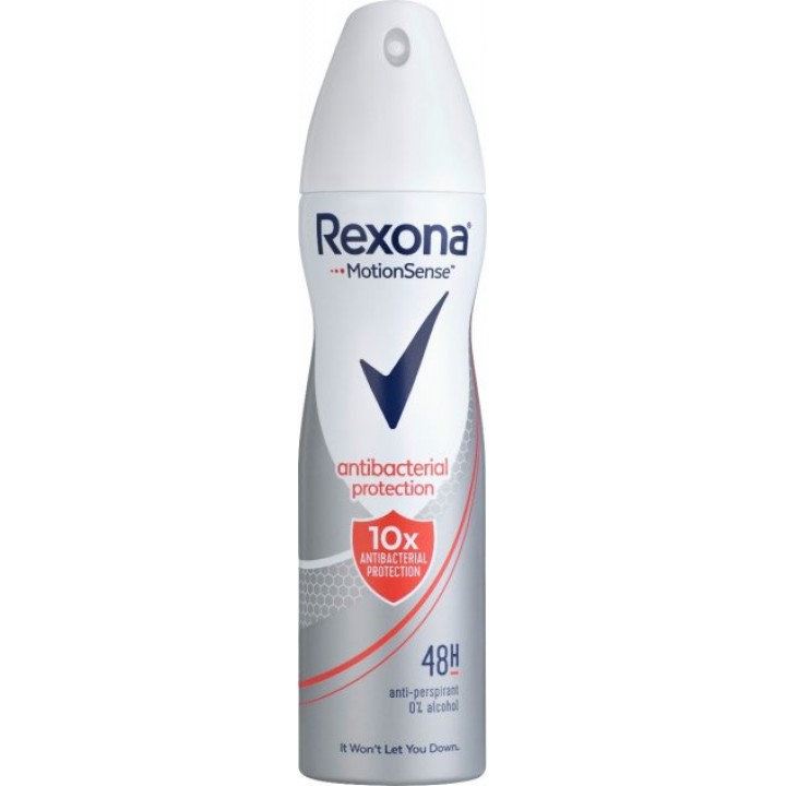 Антиперспирант аэрозоль Rexona Антибактериальный эффект 150 мл (8717163706015) 