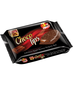 Пирожное Saray Chocolips из какао с кремовой начинкой в ​​шоколадной глазури 105 г (8690705412714)