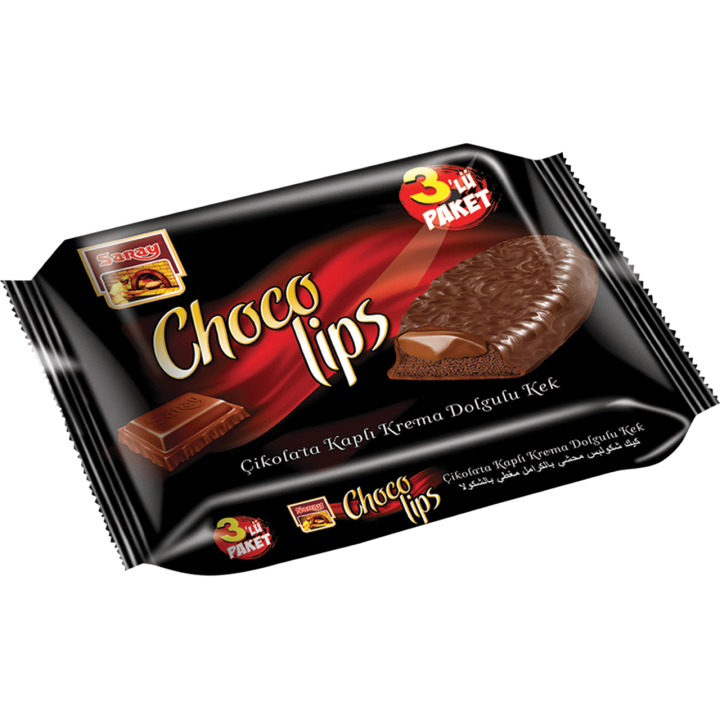 Тістечко Saray Chocolips з какао з кремовою начинкою у шоколадній глазурі 105 г (8690705412714)