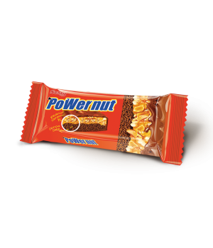 Пирожное Saray PoWernut из какао с арахисом и карамелью в молочном шоколаде 40 г (8690705012785)