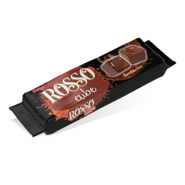 Шоколадні кубики Saray Rosso CUBE з шоколадною начинкою 32 г (8690705679049)