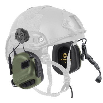 Активні стрілецькі тактичні навушники Earmor M32H Green