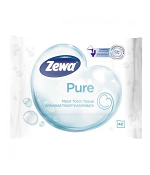 Вологий туалетний папір Zewa Pure Moist, 42 шт. (7322540796582)