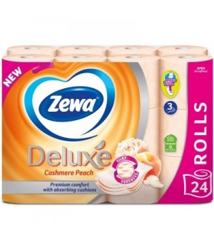 Папір туалетний Zewa Deluxe Персик 3 шари 24 рулони (7322541171814)