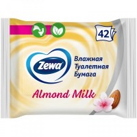 Вологий туалетний папір Zewa Almond Milk 42 шт. (7322540796179)