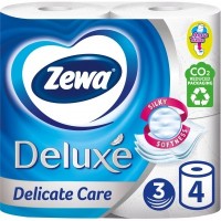 Туалетная бумага Zewa Deluxe белая 3 слоя 4 рулона (7322540313369)