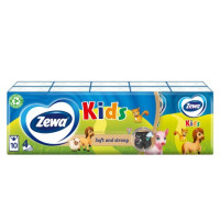 Носовые платки Zewa Kids трехслойные 10 шт х 10 пачек (7322540442564)