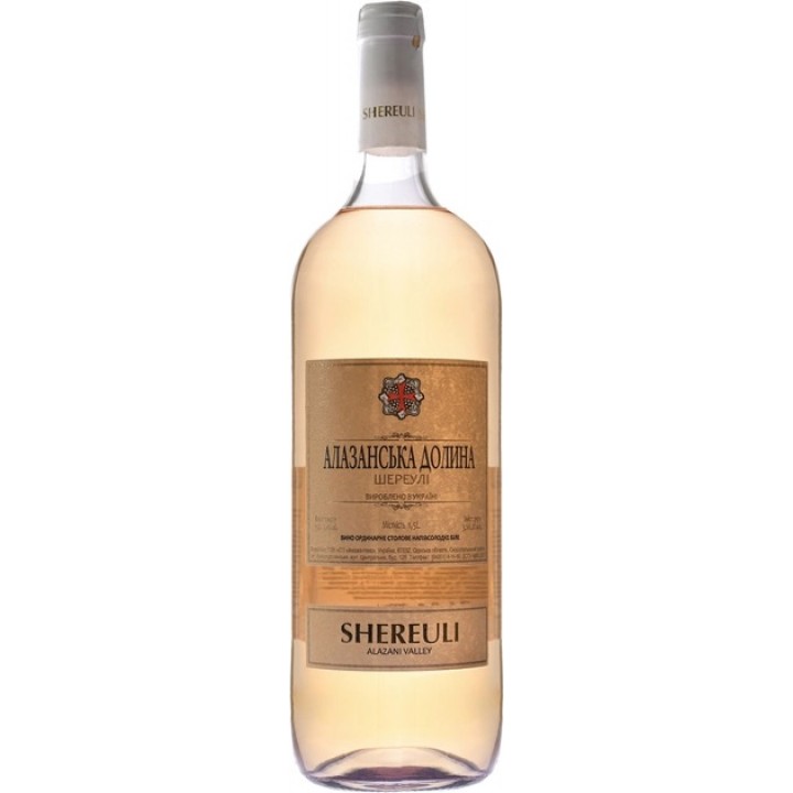 Вино SHEREULI Алазанська долина біле напівсолодке 9-13% 1.5 л (4820013376710)