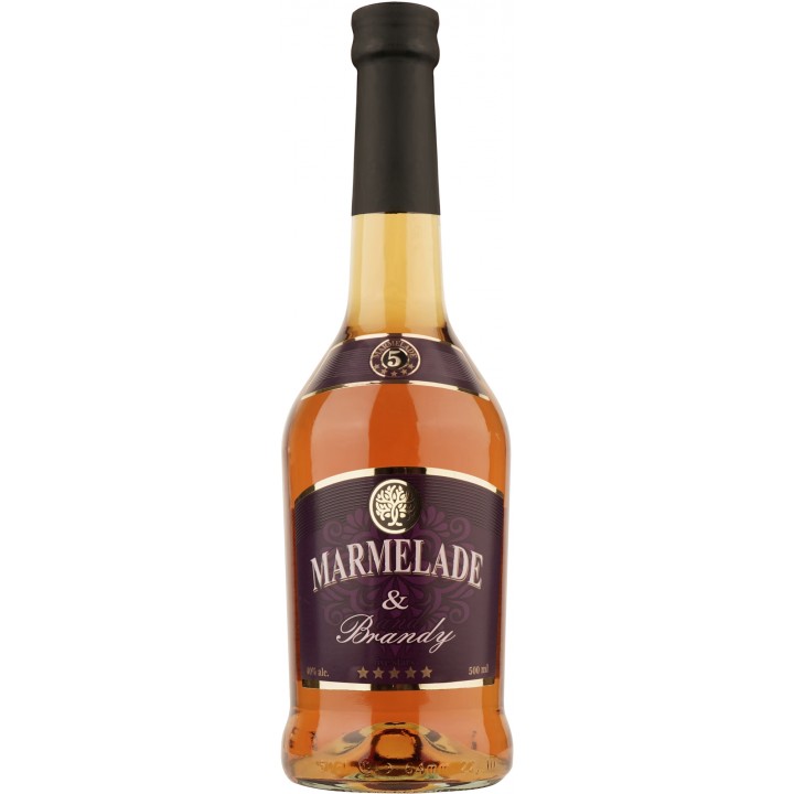 Алкогольный напиток MARMELADE Brandy 2024 5 лет выдержки 5 звезд 0.5 л 40% (4820261821499)