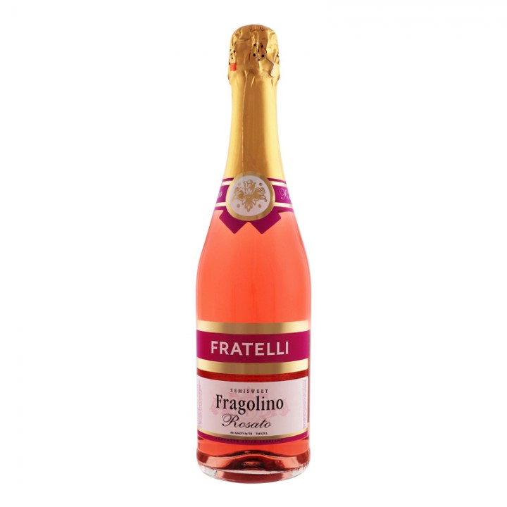 Напій винний ігристий Fragolino Rosato Fratelli рожевий напівсолодкий 6-6.9% 0.75л (4820183571168)