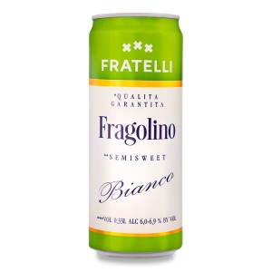 Напій винний Fragolino Fratelli Bianco білий напівсолодкий 6-6.9% 0.33л (4820001729580)