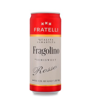 Напиток винный Fragolino Fratelli Rosso красный полусладкий 6-6.9% 0.33л (4820001729597)