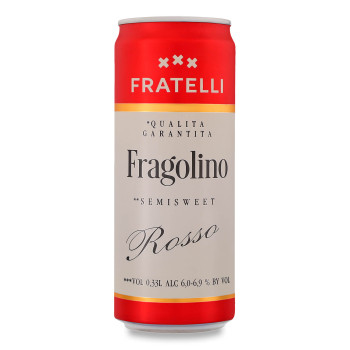 Напиток винный Fragolino Fratelli Rosso красный полусладкий 6-6.9% 0.33л (4820001729597)