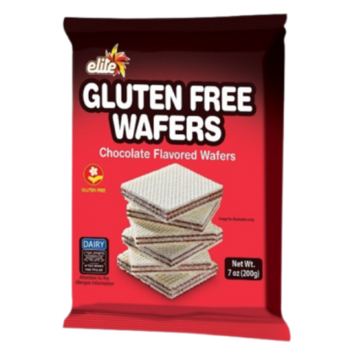 Вафлі ELITE Gluten free wafers chocolate flavored без глютену, 200 г