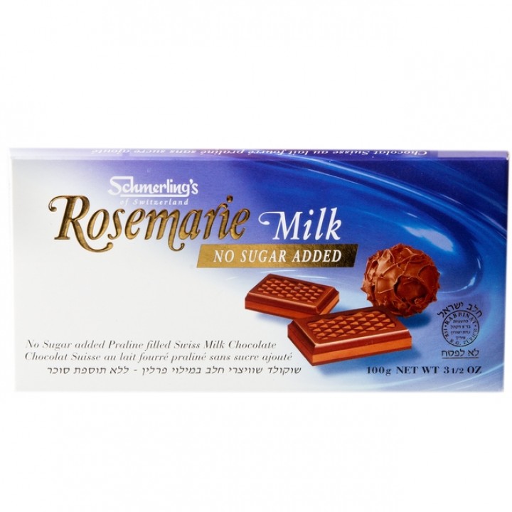 Шоколад молочный Schmerling’s Rosemaie Milk no sugar added без сахара, 100 г