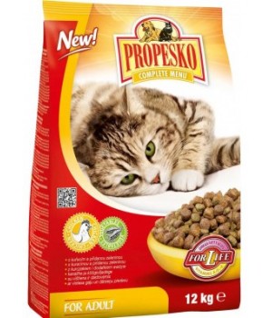 Сухий корм Propesco з куркою та овочами для дорослих котів 12 кг