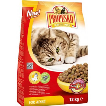 Сухой корм Propesco  с курицей и овощами для взрослых котов 12 кг