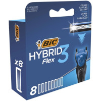 Сменные картриджи BIC Flex 3 Hybrid для бритья мужские 8 шт. (3086123480933)