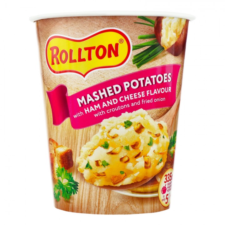 Пюре картопляне Rollton зі смаком шинки та сиру 55г (4820179254693)