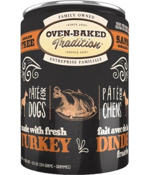 Влажный корм для собак Oven-Baked Tradition Bio Biscuit полностью беззерновой паштет из свежего мяса индейки 354 г (669066086719)