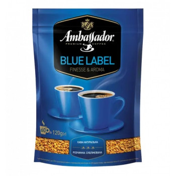 Кофе растворимый Ambassador Blue Label 120г (8719325127492)