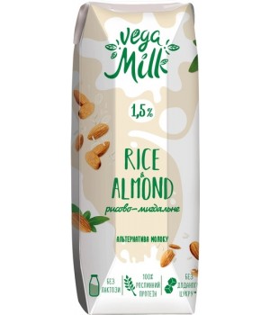 Напій Vega Milk рисово-мигдальний ультрапастеризований 250 мл (4820192262149)