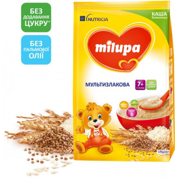 Безмолочная каша Milupa Мультизлаковая для детей от 7 месяцев 170 г (5900852930034)