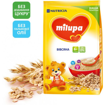 Безмолочная каша Milupa Овсяная 170 г (5900852930089)