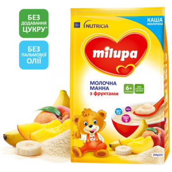 Каша Milupa молочная манная с фруктами 210 г (5900852930041)