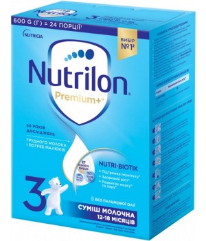 Молочная сухая смесь Nutrilon Premium+ 3, 600 г (5900852047176)