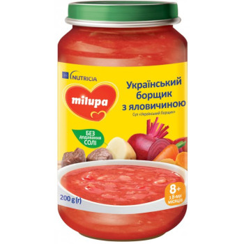 Украинский борщ Milupa для детей от 8 месяцев 200 г (5900852045264)
