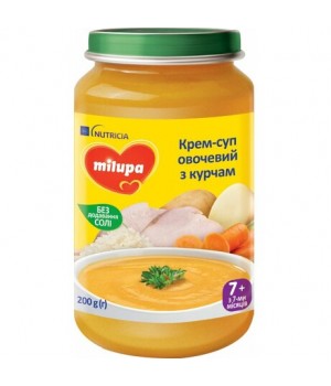 Овощной суп Milupa с цыпленком для детей от 7 месяцев 200 г (5900852045257)