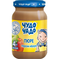 Дитяче пюре Чудо-Чадо Персик-яблуко з 4 місяців 170 г (4820003688274)