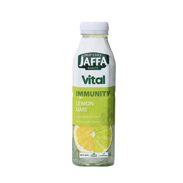 Напій Jaffa Vital Immunity Лимон і лайм з екстрактом імбиру 0.5 л (4820192260480)