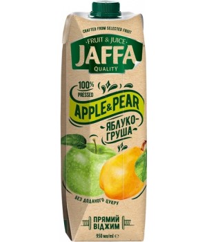 Сік Jaffa Pressed яблучно-грушевий без цукру 0,95 л (4820192263825)