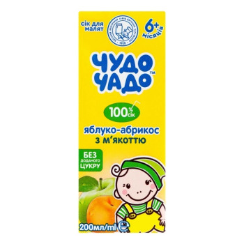 Сік Чудо-Чадо Яблуко-Абрикос 200 мл (4820016254695)