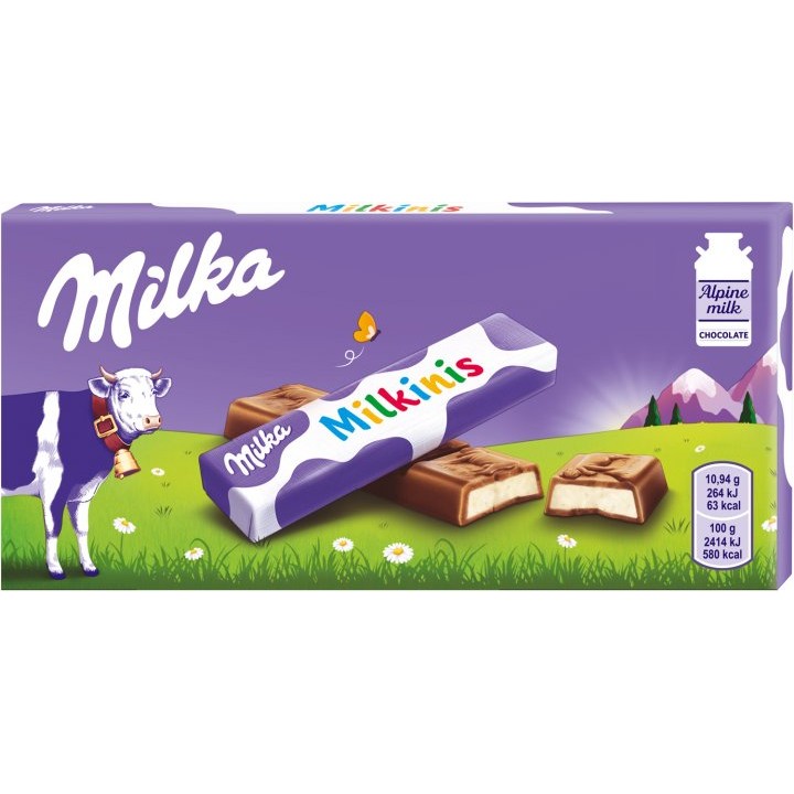 Шоколад молочний Milka Milkinis з молочною начинкою 87,5 г (7622210577634)